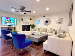 TV, video games, books, offices