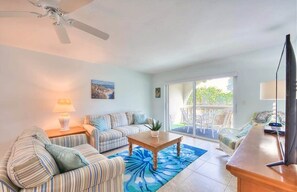 Een flatscreentelevisie