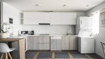 Geladeira, micro-ondas, fogão, cooktop