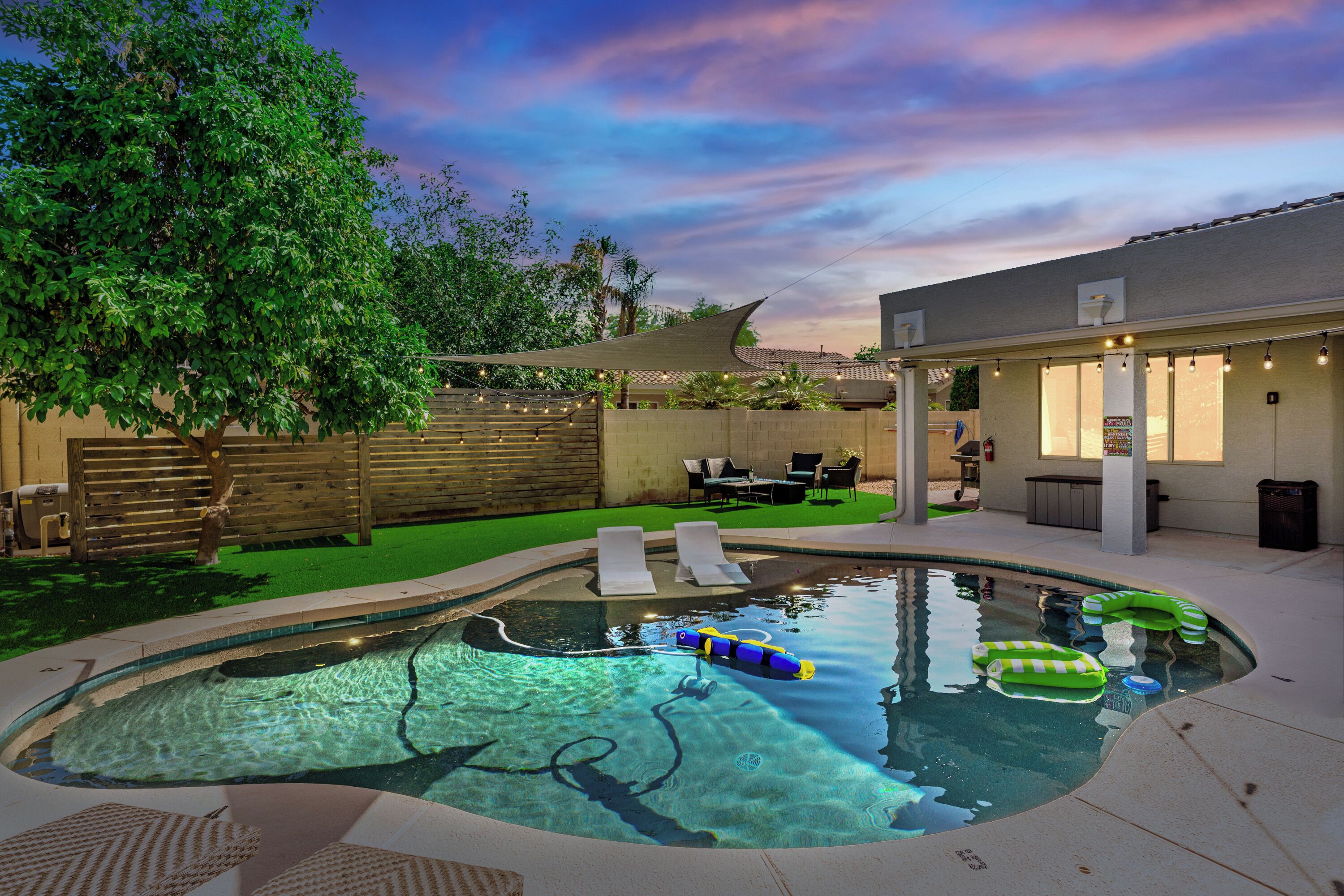 A heated pool