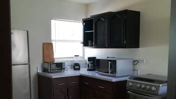Microwave, oven, coffee/tea maker, toaster