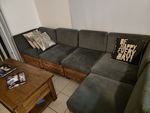 Smart TV, DVD player, books, music library
