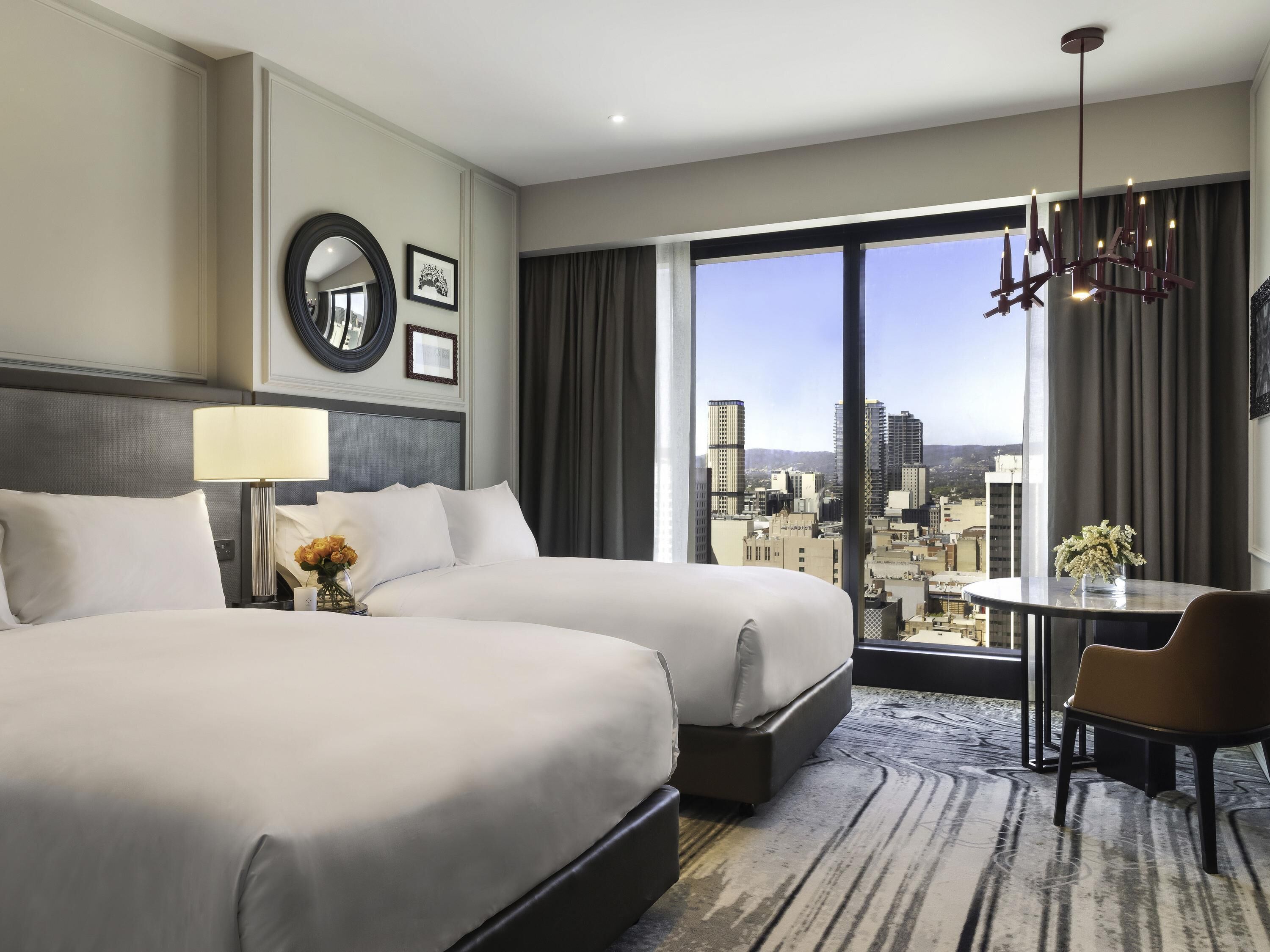 Deluxe Double Room, 2 Double Beds, City View | Hypo-allergenic bedding available, minibar, in-room safe