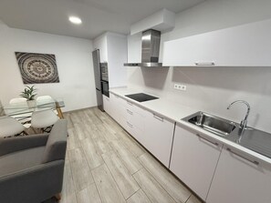 Fridge, microwave, dishwasher - Cosconilles Bajo - One Bedroom Apartment, Sleeps 4 (Roses)