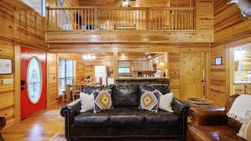 Smart TV, fireplace, table football