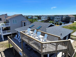Terrace/patio - Semi-Oceanfront, 100 ft to beach access, Sun Decks, KH141, Blue Heaven (Kitty Hawk)