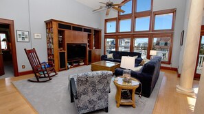 TV, table tennis, books, stereo