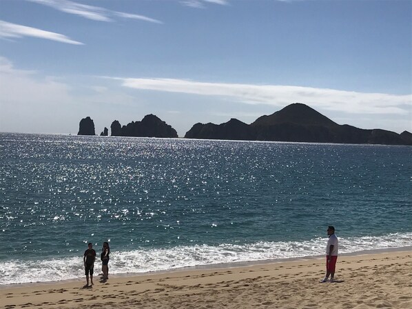Guests can enjoy breathtaking ocean views from the shore.