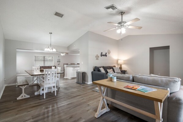 Smart TV, table football, ping pong