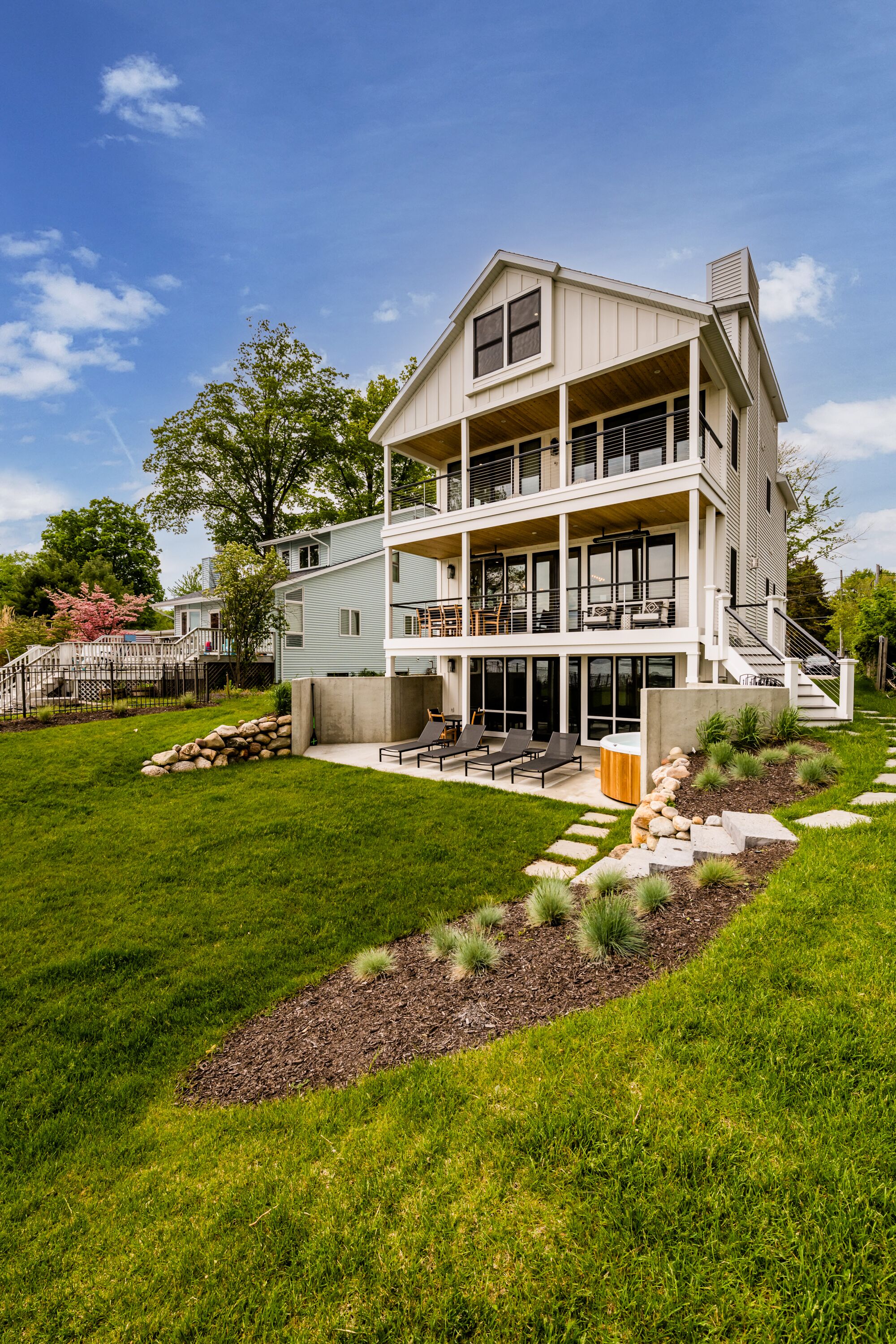 Newly Constructed Modern Farmhouse on Paw Paw Lake