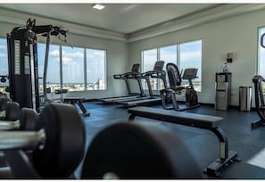 Work out with a city view at our fully equipped gym.