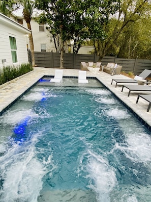 Outdoor pool, a heated pool