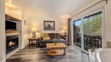 TV, fireplace, offices