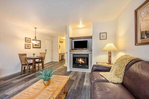 TV, fireplace, offices - Fall River Escape; Perfect Getaway on Fall River! (Estes Park)