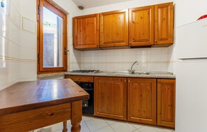 Kühlschrank, Herdplatte, Kochgeschirr/Geschirr/Besteck