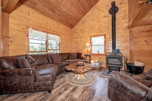 Televisión, chimenea