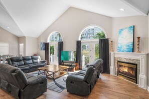 Lcd-televisie, een dvd-speler, tafelvoetbal en een tafeltennistafel