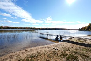 Beach nearby - AuTrain Lake Sunrise Cabin w/Dock, private lakeside firepit. Near Pictured Rocks (Au Train)