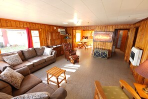 TV - AuTrain Lake Sunrise Cabin w/Dock, private lakeside firepit. Near Pictured Rocks (Au Train)