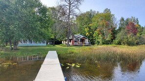 Property grounds - AuTrain Lake Sunrise Cabin w/Dock, private lakeside firepit. Near Pictured Rocks (Au Train)