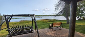 AuTrain Lake Sunrise Cabin w/Dock, private lakeside firepit. Near Pictured Rocks