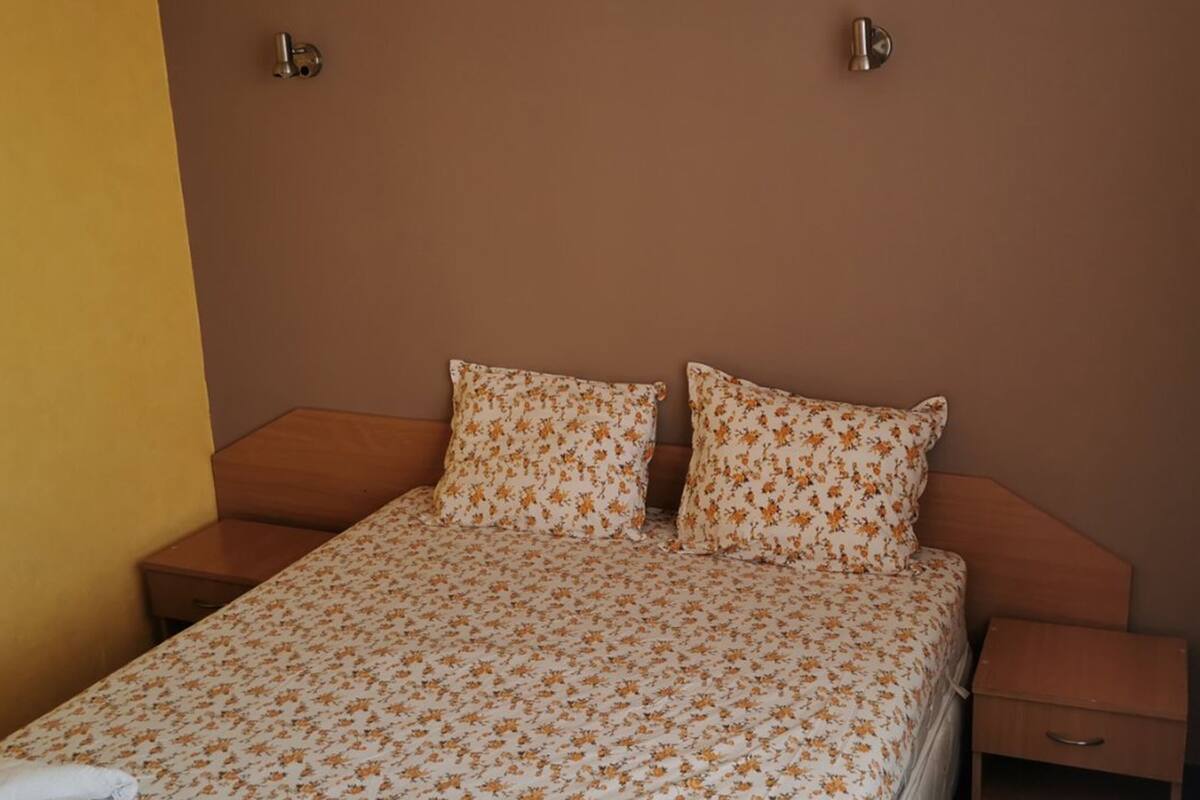 Desk, blackout curtains, iron/ironing board (on request), free WiFi