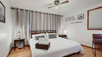 3 makuuhuonetta, työpöytä, vauvan matkasänky, ilmainen Wi-Fi