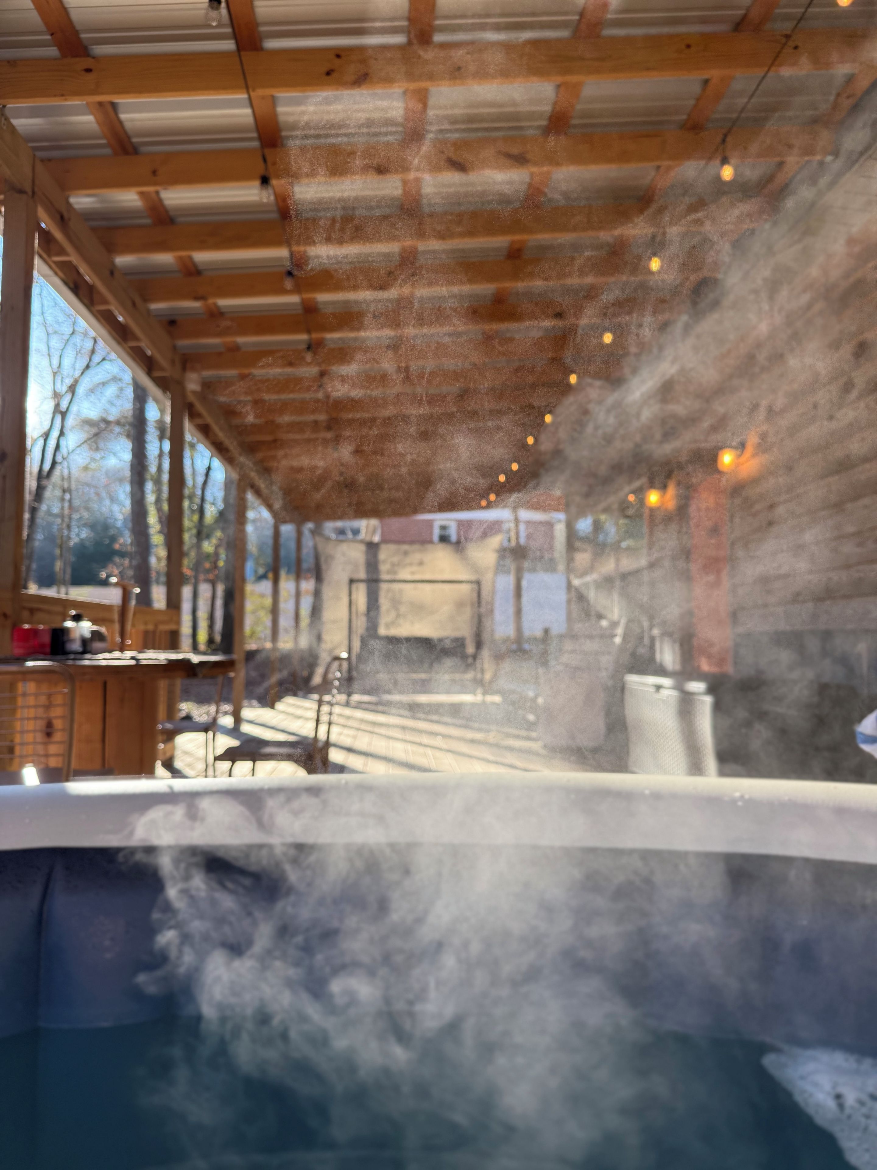 Outdoor spa tub