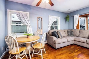 TV, fireplace, offices - Cool, Calm & Cozy | 2 BR Home with plenty of charm (Lansing)