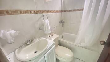 Ensemble douche/baignoire, sĂšche-cheveux, serviettes fournies, savon