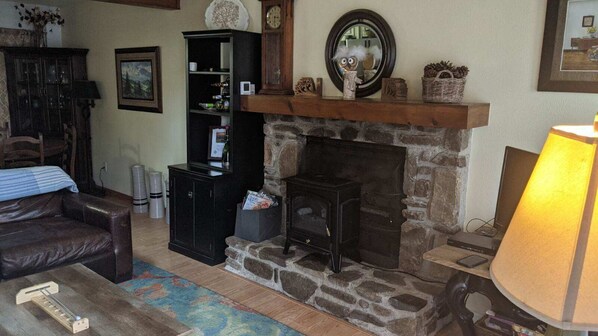 Smart TV, fireplace, books, video library - Cute and cozy cabin in the heart of Maggie Valley. (Maggie Valley)