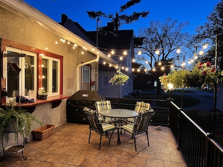 Outdoor dining. Historic Home in the Heart of Perry