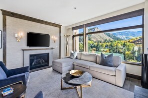 Smart TV, fireplace