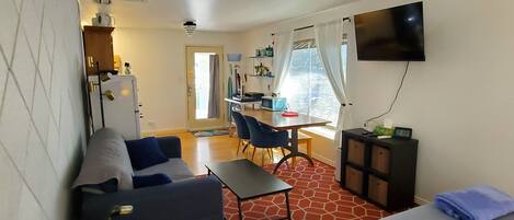 Iron/ironing board, travel crib, free WiFi, bed sheets