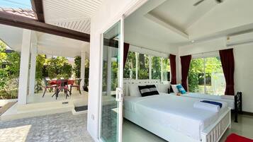 Villa familiar, 4 habitaciones, alberca privada, vista a la montaña | 4 habitaciones y camas con pillow-top