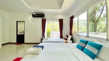 Family Villa, 4 Bedrooms, Private Pool, Mountain View | 4 bedrooms, pillowtop beds, in-room safe, desk