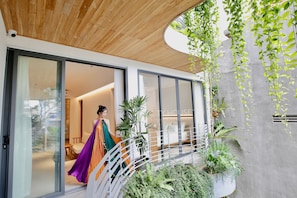 Familien-Zweibettzimmer | Blick vom Balkon