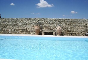 Outdoor pool - Le Pressoir  - Traditional Farmhouse nr La Rochelle. beaches 20 mins and a pool. (Landrais)