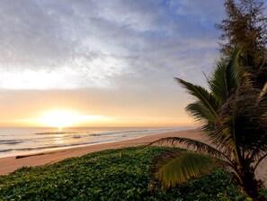 บนชายหาด, เก้าอี้อาบแดด, ร่มชายหาด, ผ้าเช็ดตัวชายหาด