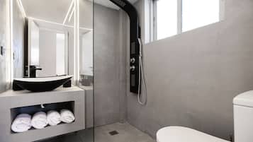 Apartment | Bathroom | Shower, free toiletries, hair dryer, towels