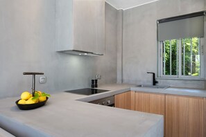 Appartement | Cuisine privée | Réfrigérateur, micro-ondes, four, plaque de cuisson