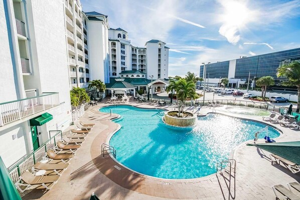 Outdoor pool, a heated pool