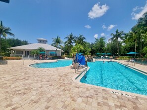 Outdoor pool, a heated pool