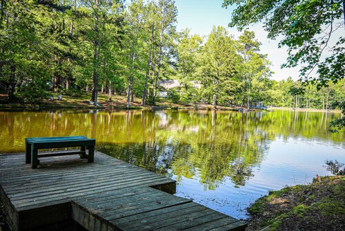 One of a kind our Mini Lodge Chalet directly across from our pool!