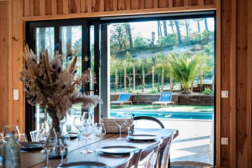 Magnifique Villa bois Golf Biscarrosse avec piscine