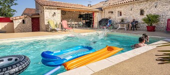 Family Retreat with Heated Pool, Near Puy du Fou & La Rochelle, Sleeps 14