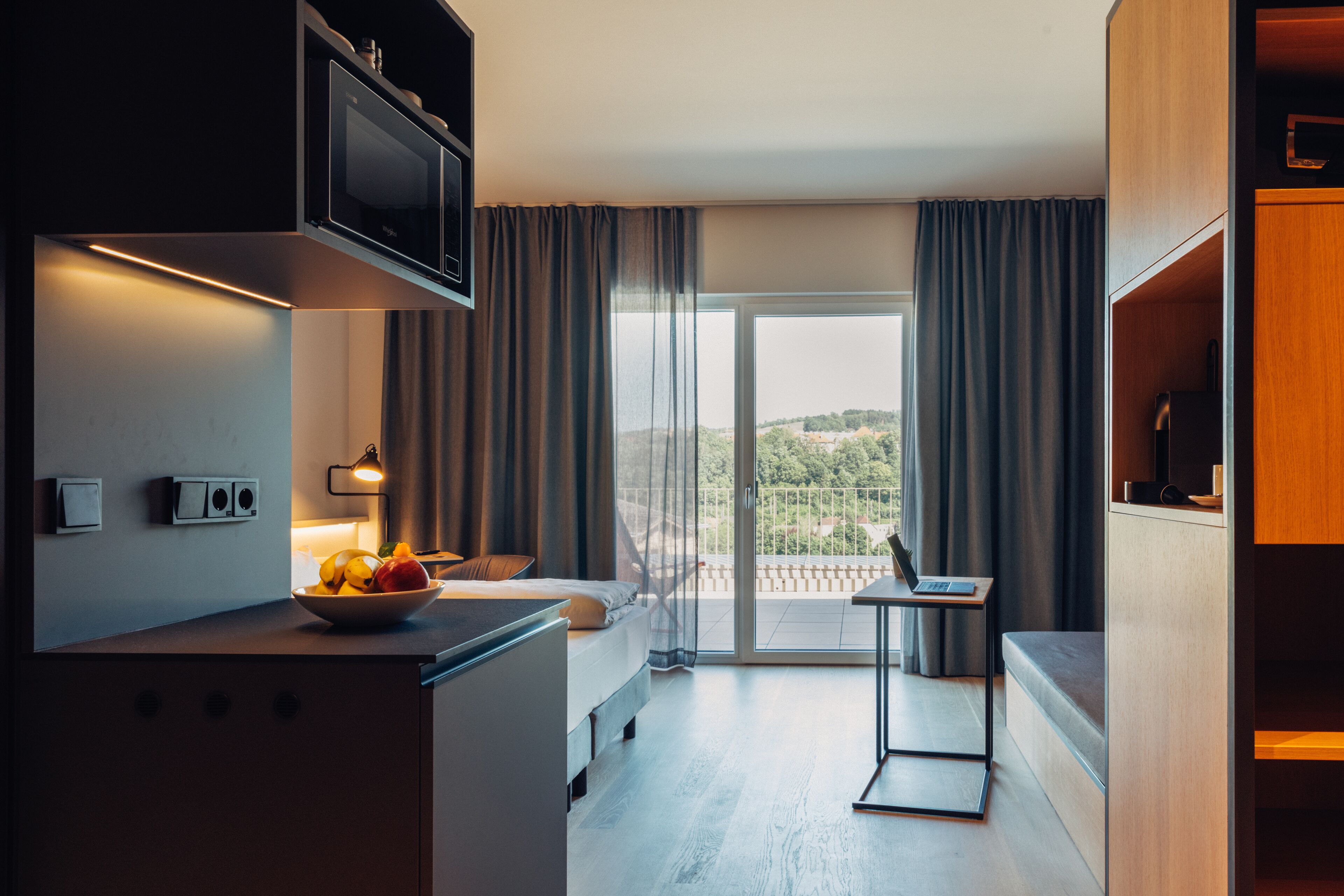 2 bedrooms, hypo-allergenic bedding, in-room safe, desk