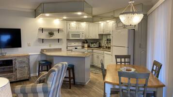 Condo, 3 Bedrooms | Private kitchen | Fridge, microwave, dishwasher, coffee/tea maker
