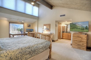 1 slaapkamer, een strijkplank/strijkijzer, gratis wifi, beddengoed