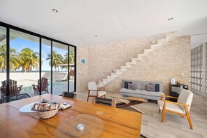 TV, Netflix, streaming services, offices - Exclusive Beachfront Escape | Modern Design, Pool & Fast WiFi (San Crisanto)